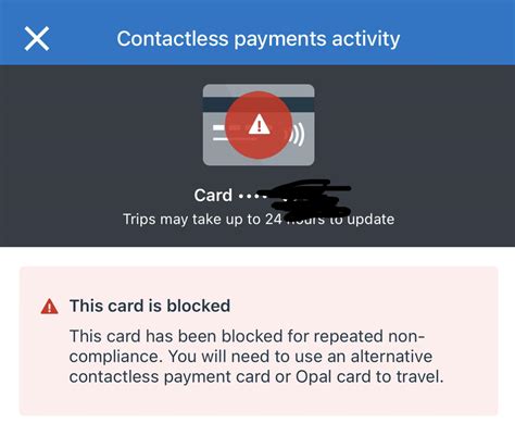 my card is blocked contactless